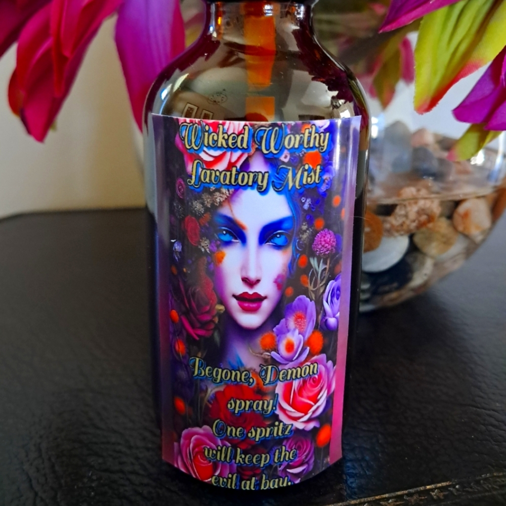 Hand Crafted , Wicked Worthy Lavatory Mist, Eucalyptus Spearmint scented - Picture 6 of 6